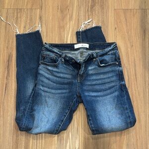 Stylish Dark Blue Ankle Jeans